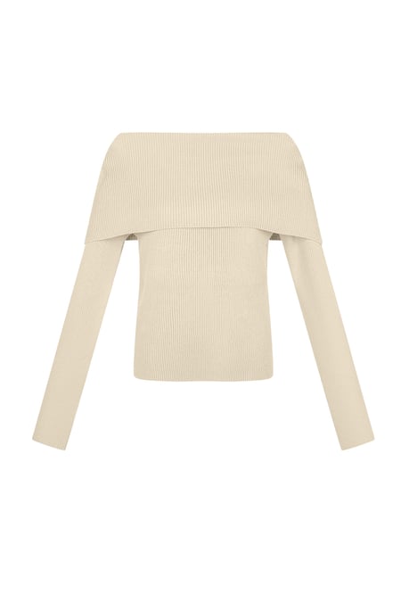 Basic-Off-Shoulder-Top - beige 2