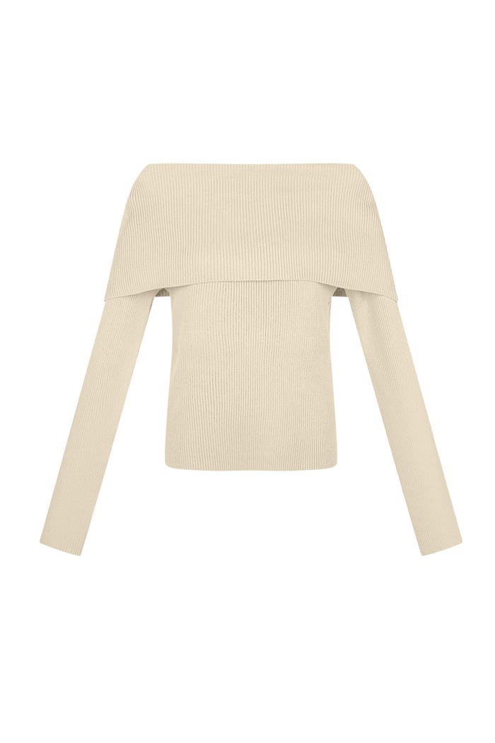 Basic off shoulder top - beige 