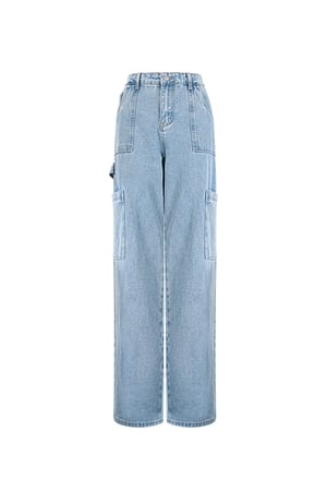 Jeans taglio cool girl - Azzurro chiaro h5 