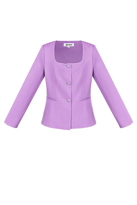 Trendy Blazer Top - lilac