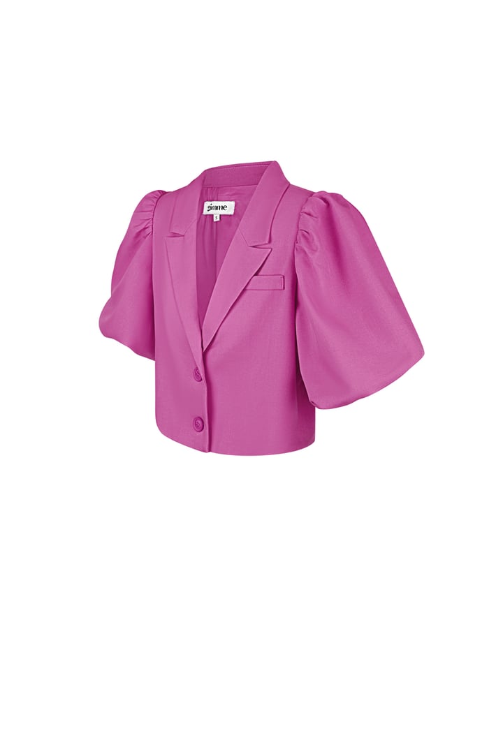 Blazer corto alla moda - Fucsia Immagine9