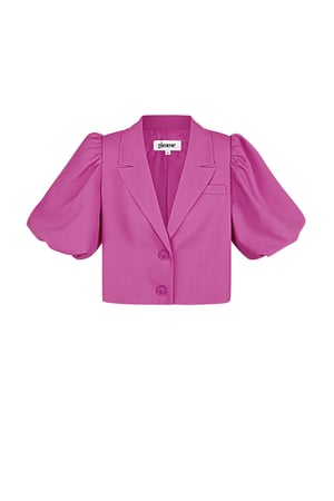 Blazer corto alla moda - Fucsia h5 