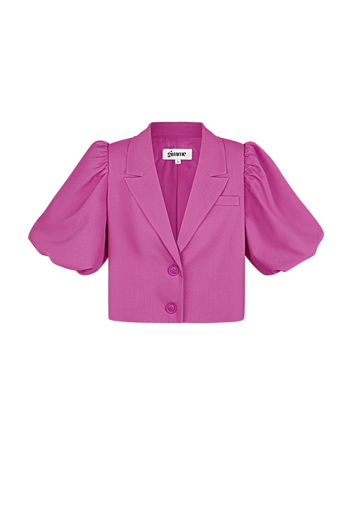 Blazer corto alla moda - Fucsia 