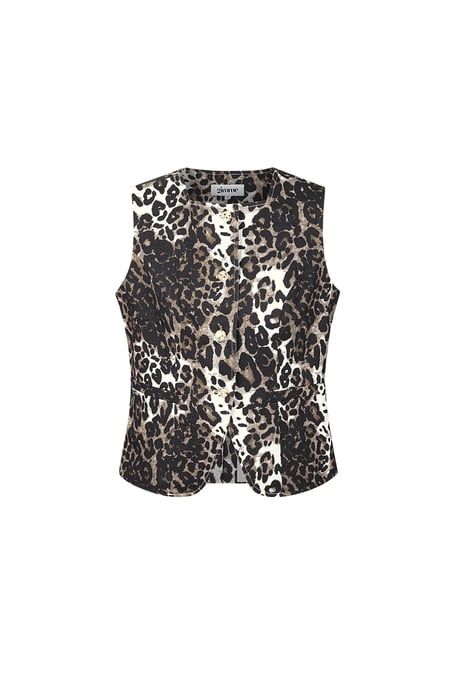 Leopard print vest - Brown 2