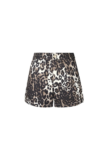 Shorts mit Leopardenmuster - Braun 2