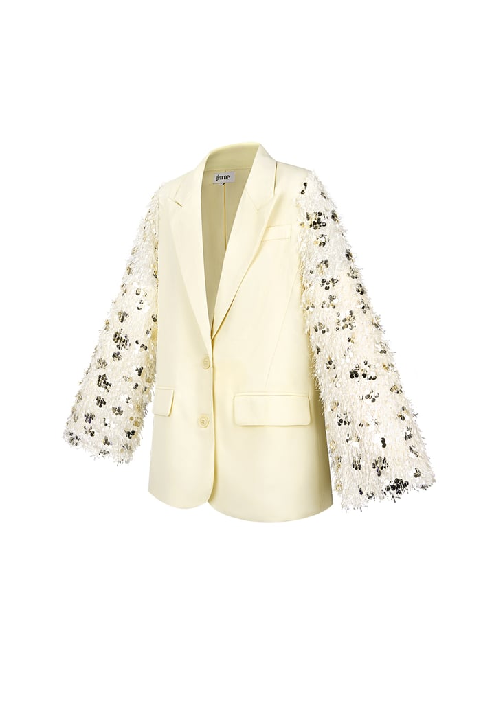 Blazer fluffy sparkle - Yellow Picture10