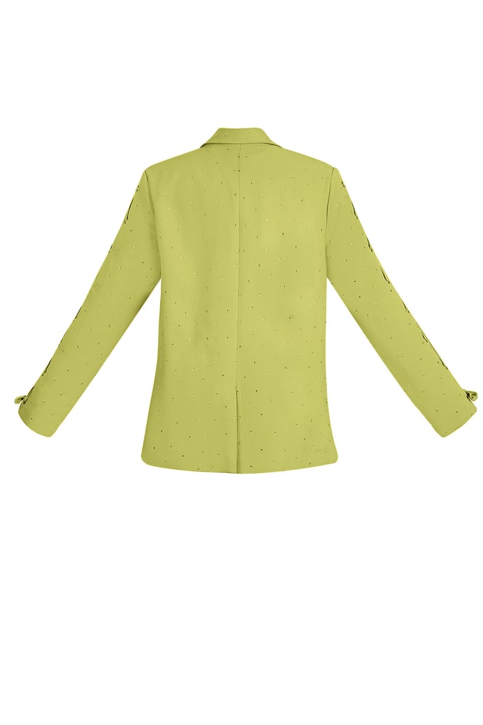 Stone blazer with lace-up sleeves - lime Picture6