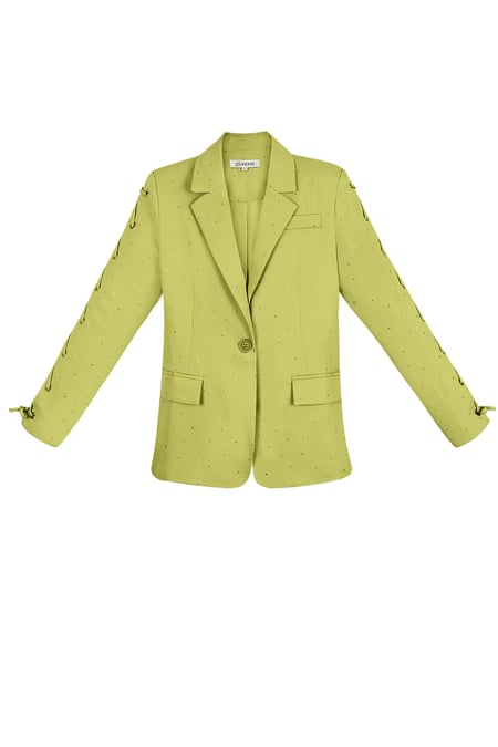 Blazer en pierre avec manches à lacets - citron vert