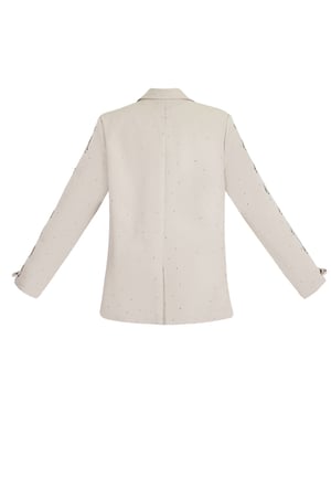 Blazer in pietra con maniche allacciate - beige h5 Immagine6