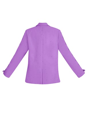 Blazer with stones and lace-up sleeves - purple h5 Picture6