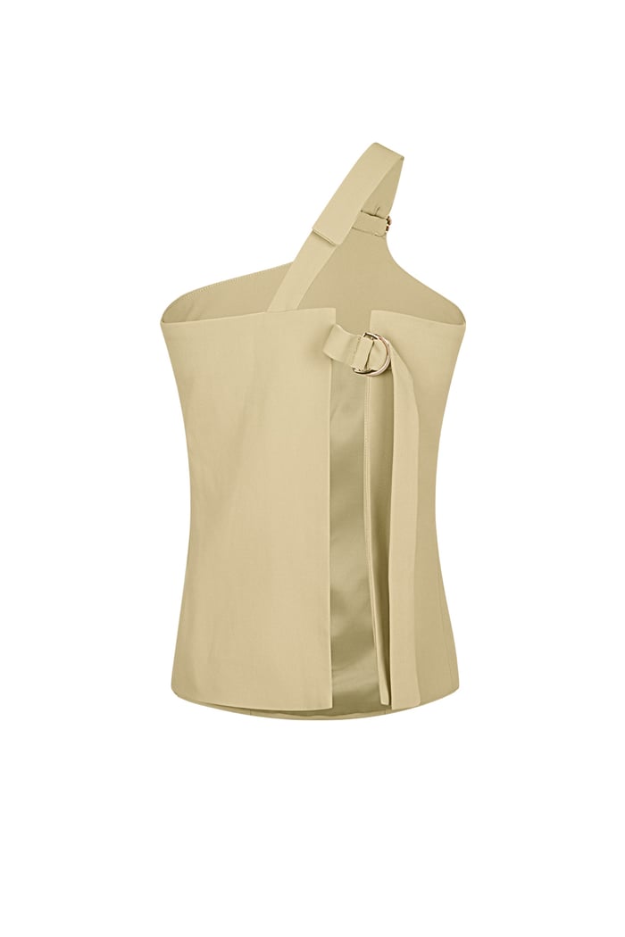 Top cargo con un solo hombro - Beige Imagen10