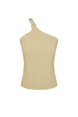 Top cargo con un solo hombro - Beige h5 