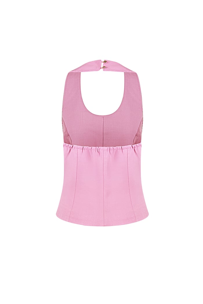 Bow Sleeveless Top - Pink  Picture9