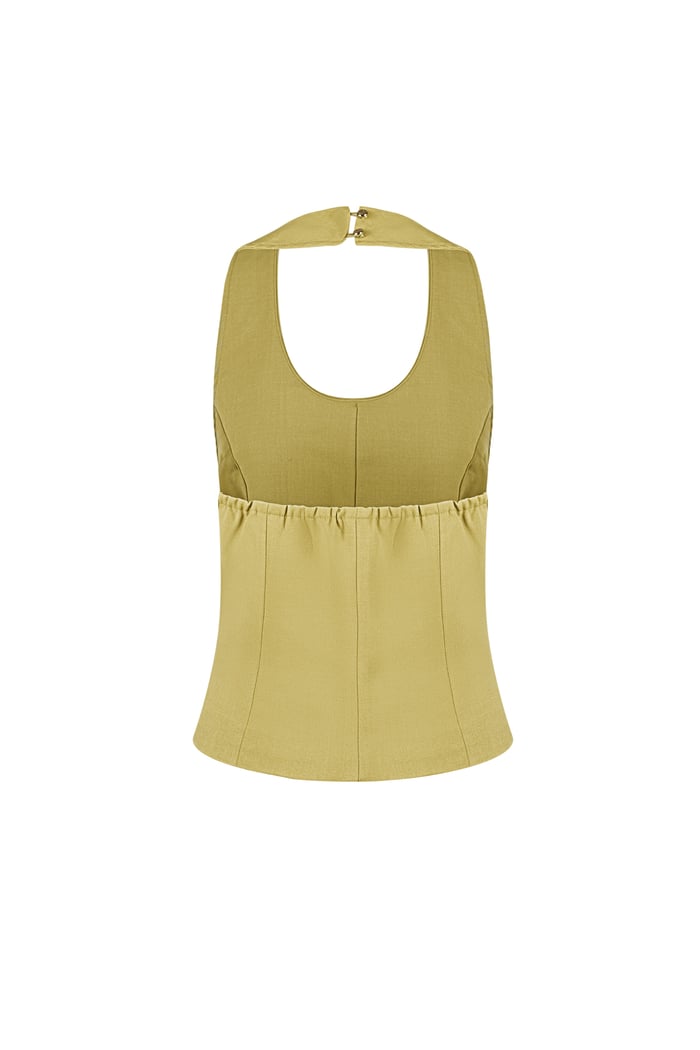 Bow Sleeveless Top - Green  Picture9