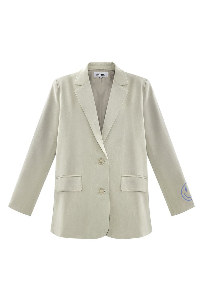 Blazer show your colorful smile - Beige 