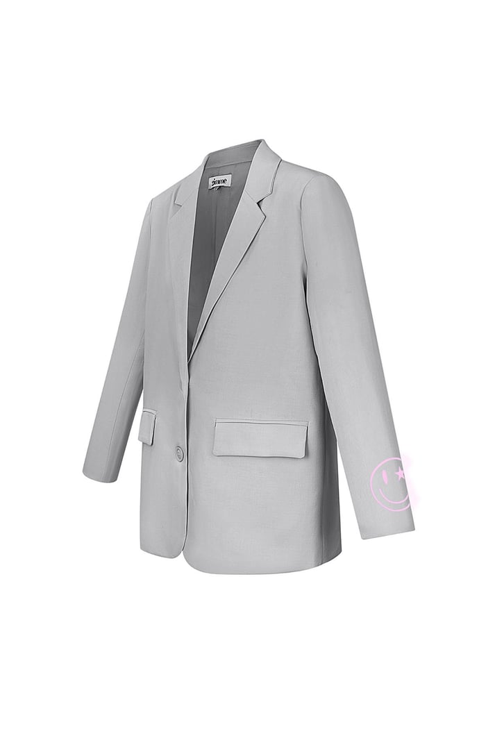 Blazer show your colorful smile - Gray Picture10