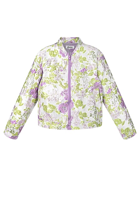 Flower Fusion Jacke - Grün Lila 2