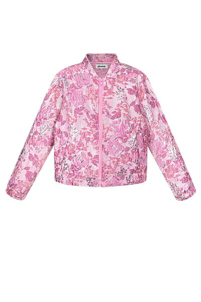 Jacke mit Blumenmuster - Rosa