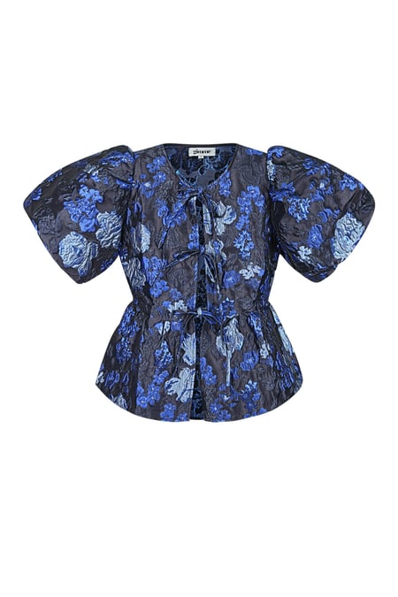 Short sleeve top floral - Blue  2