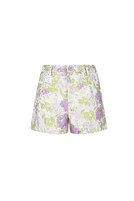 Flower fusion short - Green purple 2