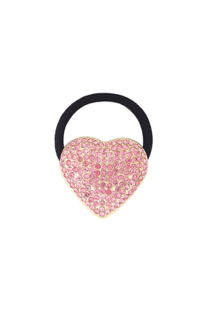 Shimmer of love hair elastic - Pink & gold color h5 