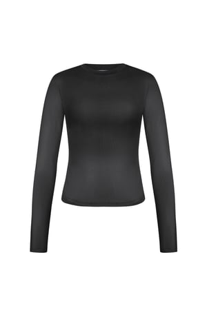 Everyday fit longsleeve high neck - Black h5 