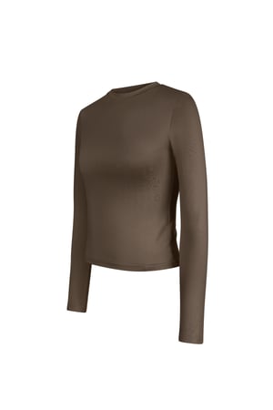 Everyday fit longsleeve high neck - Brown h5 Picture7