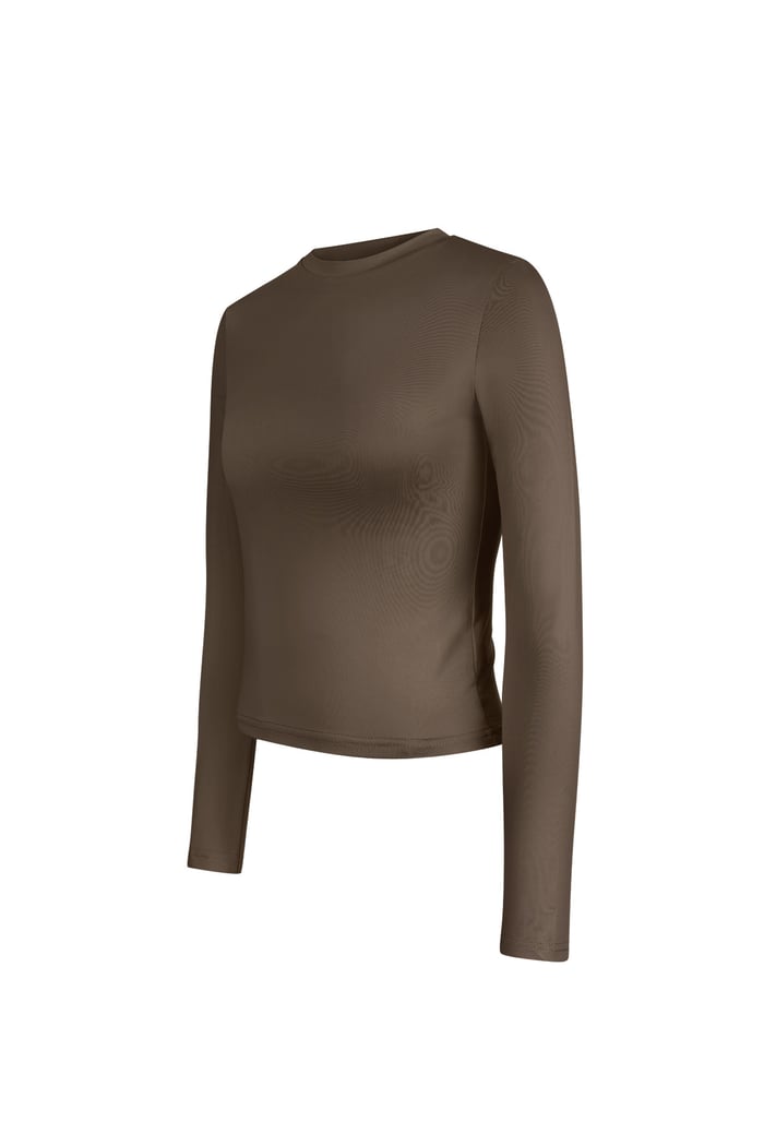 Everyday fit longsleeve high neck - Brown Picture7