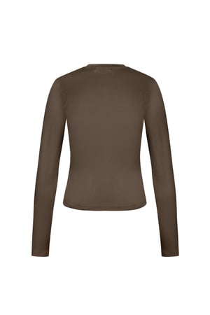 Everyday fit longsleeve high neck - Brown h5 Picture8