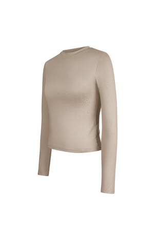 Everyday fit longsleeve high neck - Beige h5 Picture7