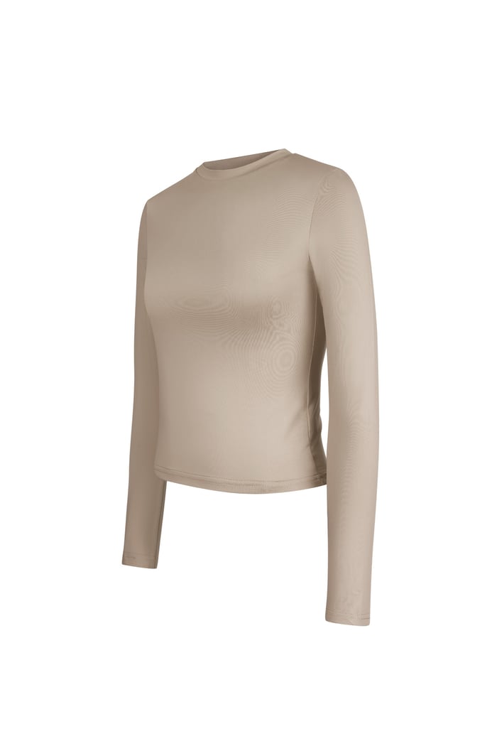 Everyday fit longsleeve high neck - Beige Picture7