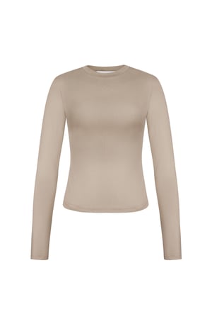 Everyday fit longsleeve high neck - Beige h5 