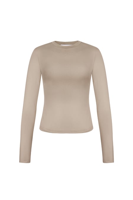 Everyday fit longsleeve high neck - Beige 2