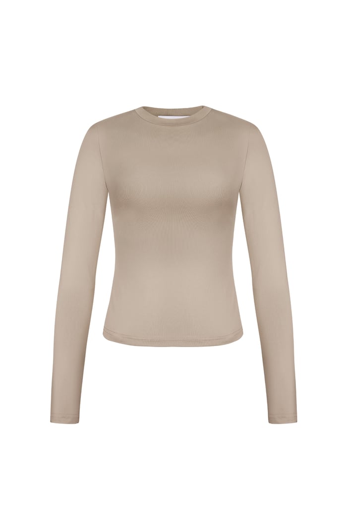 Everyday fit longsleeve high neck - Beige 