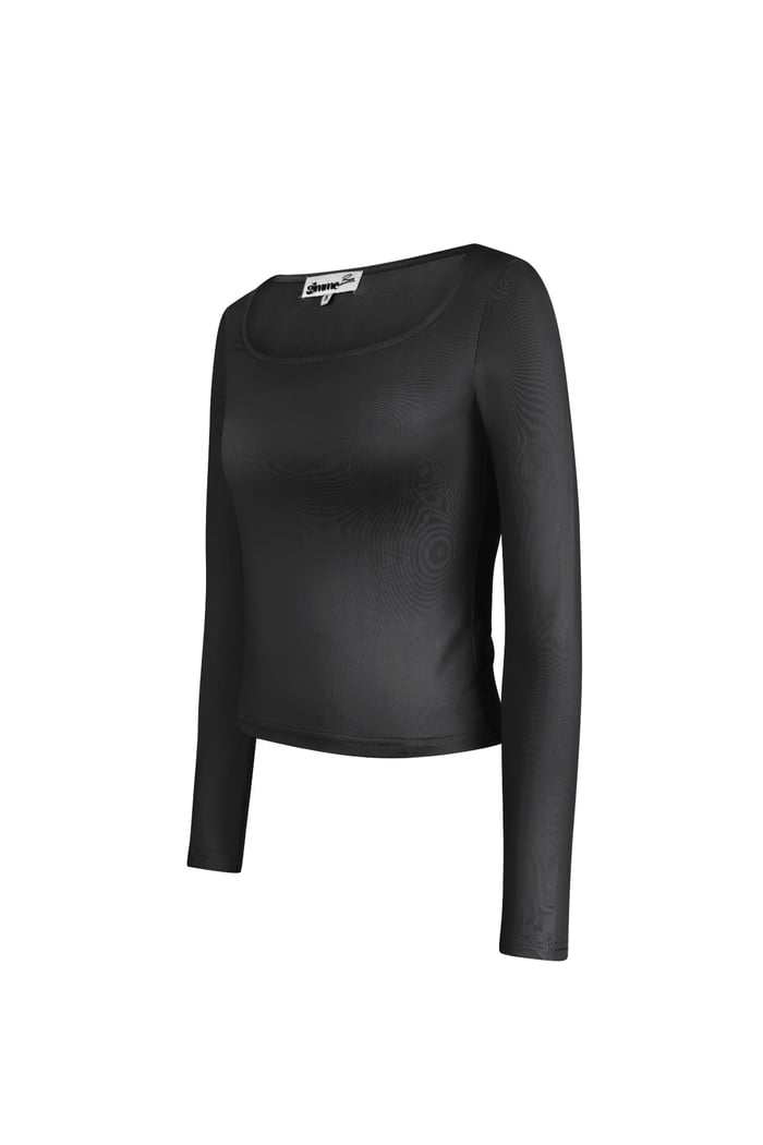 Everyday fit longsleeve low neck - Black Picture4