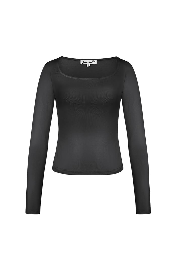 Everyday fit longsleeve low neck - Black 