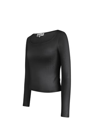 Everyday fit longsleeve low neck - Black h5 Picture4