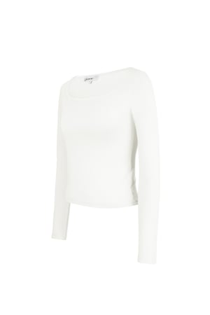 Everyday fit long sleeve low neck - White h5 Picture9