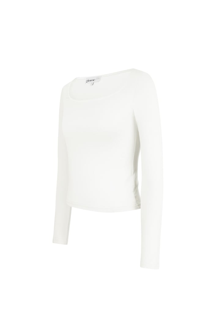 Everyday fit long sleeve low neck - White Picture9