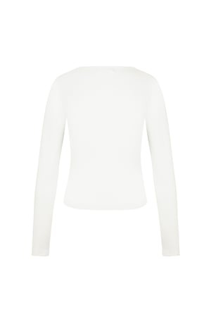 Everyday fit long sleeve low neck - White h5 Picture10