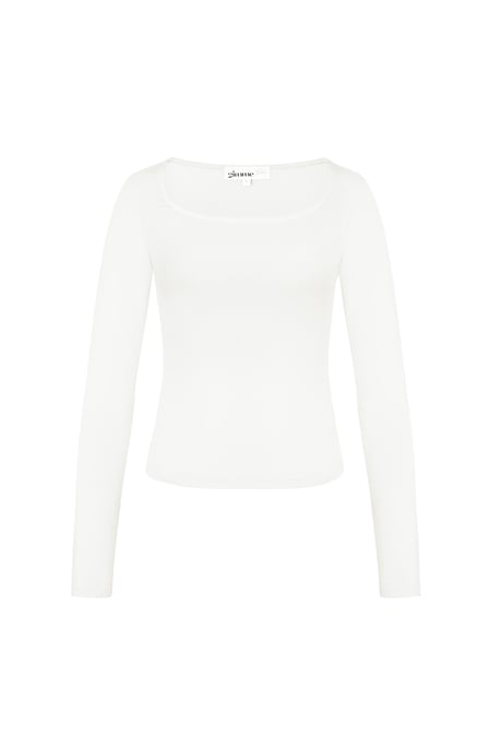 Everyday fit long sleeve low neck - White 2