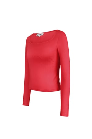 Everyday fit longsleeve low neck - Red h5 Picture9