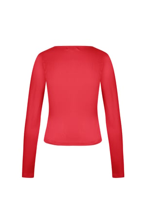 Everyday fit longsleeve low neck - Red h5 Picture10