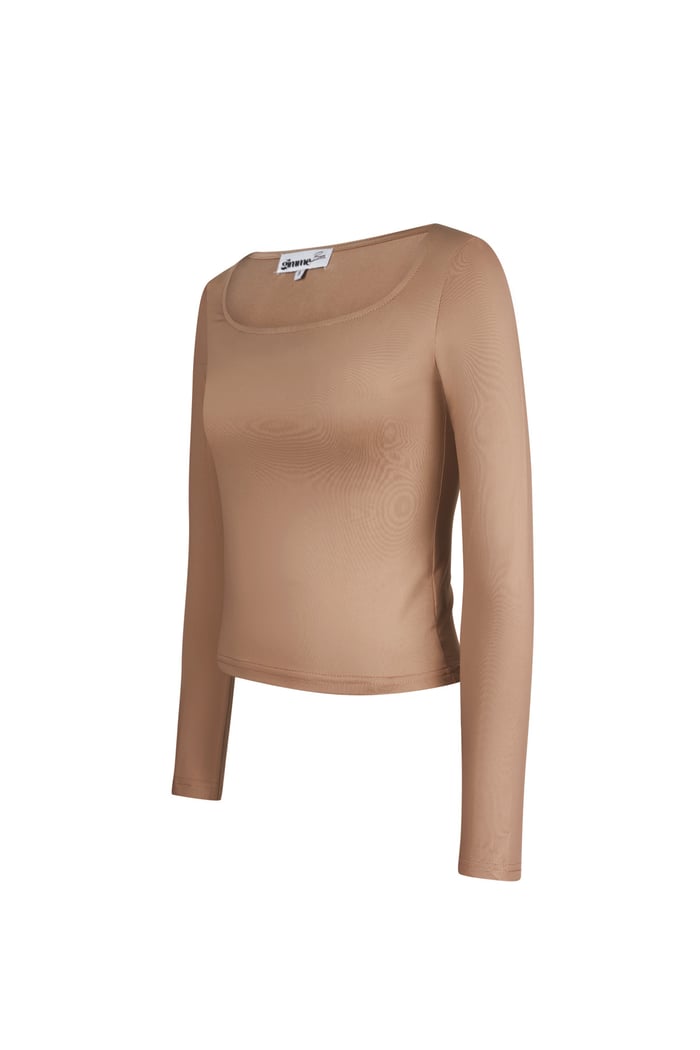 Everyday fit longsleeve low neck - Brown Picture9