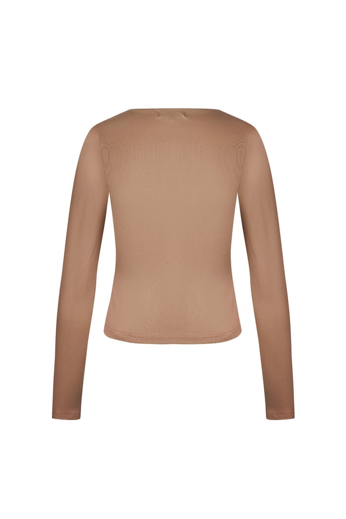 Everyday fit longsleeve low neck - Brown Picture10