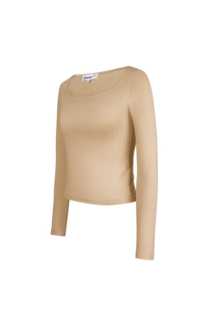 Everyday fit long sleeve low neck - Beige Picture7