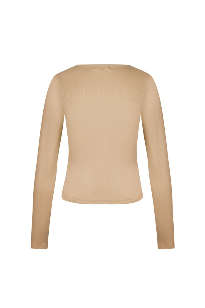 Everyday fit long sleeve low neck - Beige Picture8