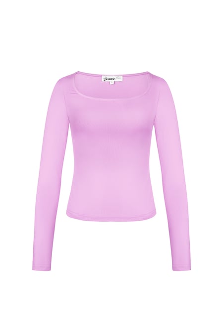 Everyday fit longsleeve low neck - Purple 2