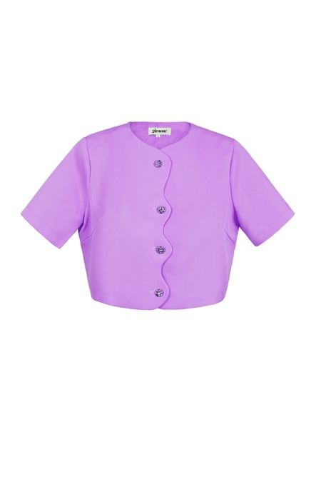 Short sleeve top happy - Purple