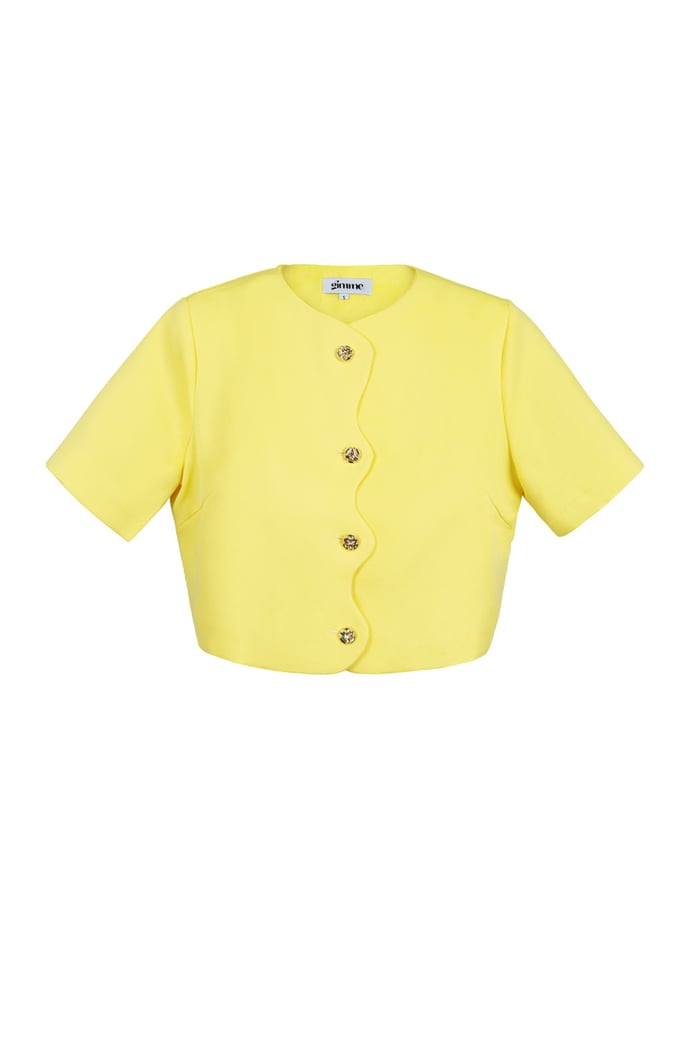 Top a manica corta Happy - Giallo 